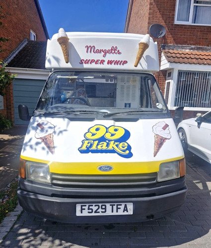 Ford ice cream van - cream,