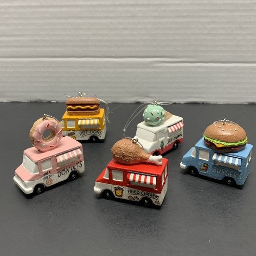 Vtg food truck ornaments lot - food,