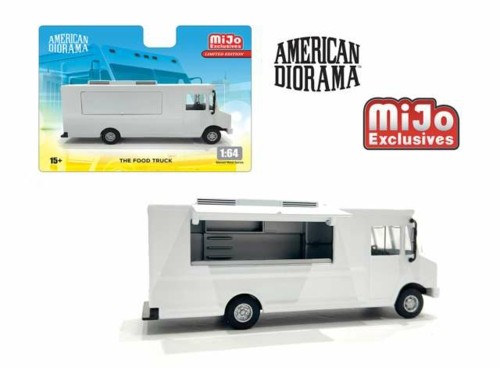 Plain white food truck - 1/64,