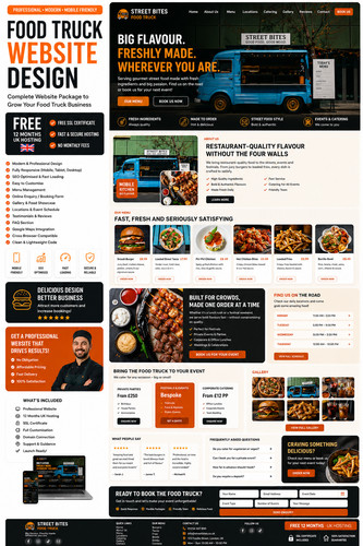 Food truck website free - truck, +